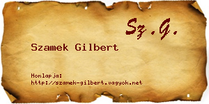 Szamek Gilbert névjegykártya
